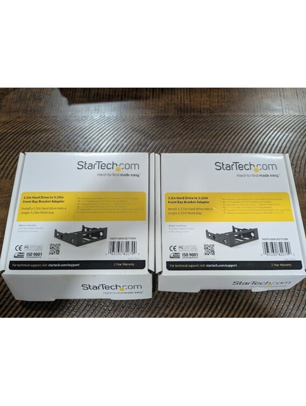 Two StarTech P/n: Bracketfdbk 3.5 to 5.25 Front Bay Mounting Bracket Black